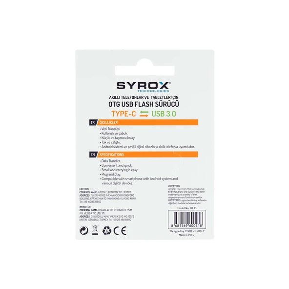Syrox Type-C USB 3.0 OTG Dönüştürücü DT13 - 5