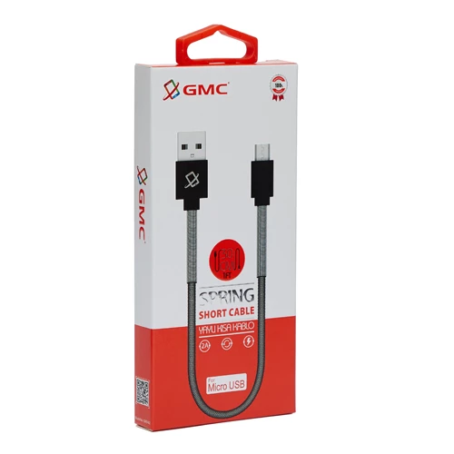 GMC Micro Usb Spring Yaylı Kısa Kablo 30cm - 2