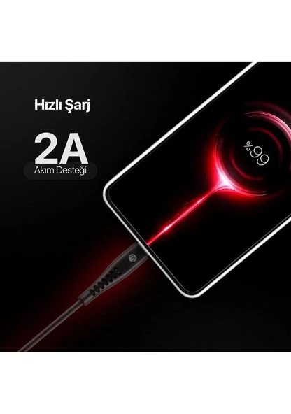 Mojue Usb-C 3’lü Şarj Kablosu Seti Ekstra Dayanıklı Usb-A Usb-C 2A (Mojue By Ttec)  120/200/300CM - 3