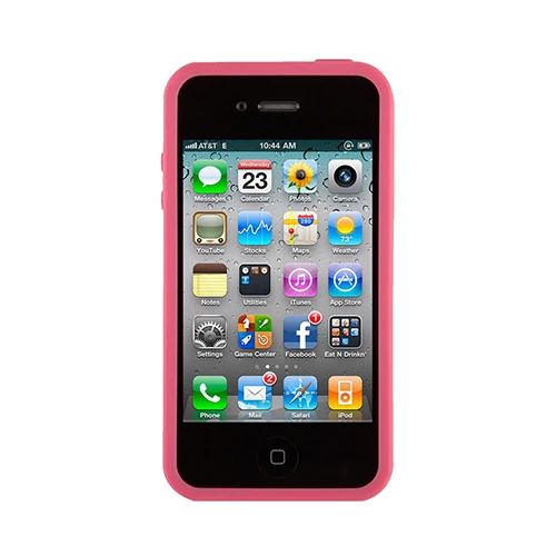 Speck iPhone 4S/4 ile Uyumlu PixelSkin HD Silikon Kılıf Pembe - 1