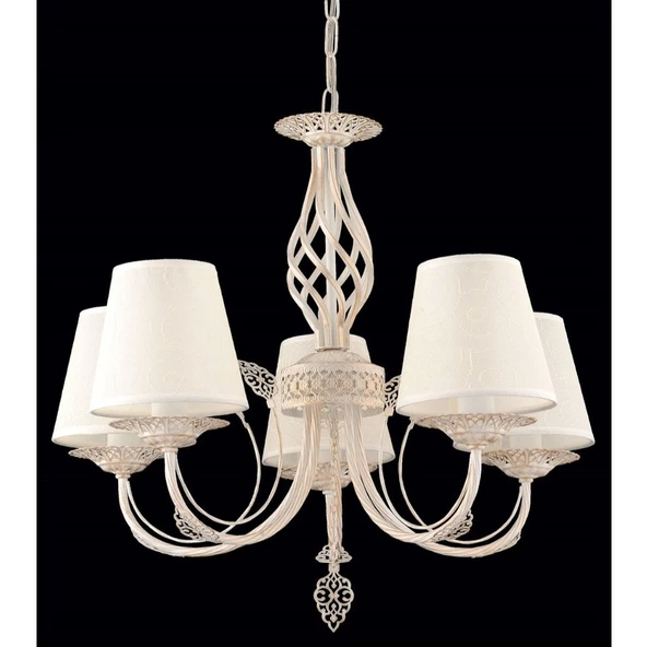 AVONNI AV-65112-5F Ferforje Boyalı Klasik Avize E14 Metal 55cm