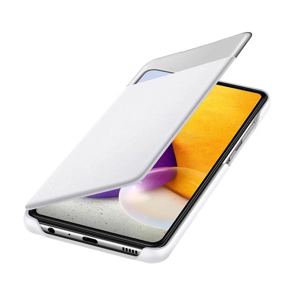 Galaxy A72 ile Uyumlu S View Cüzdan Kılıf Beyaz EF-EA725PWEGWW - 1