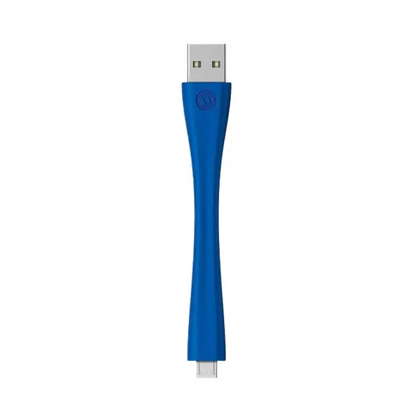 Mophie Memory-Flex Micro USB Kısa Şarj Kablosu 10cm Mavi - 1