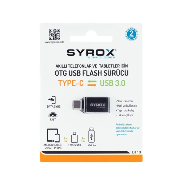 Syrox Type-C USB 3.0 OTG Dönüştürücü DT13 - 4