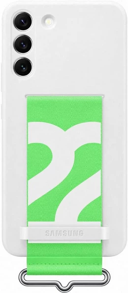 Galaxy S22 Plus ile Uyumlu Kayışlı Silikon Kılıf Beyaz-EF-GS906TWEGWW - 1
