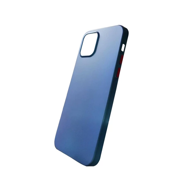 Keephone iPhone 12 (6.1'') ile Uyumlu Silikon Kılıf Mavi - 2