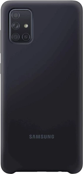 Galaxy A71 ile Uyumlu Silikon Kılıf Siyah EF-PA715TBEGWW - 1