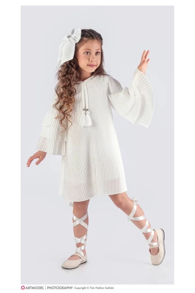 Jakarlı kumaş ve saç tokası - Resim 2