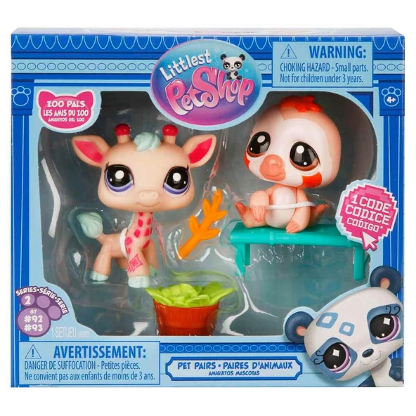 Littlest Pet Shop Minişler 2’li Figür Seti S2 - Zürafa Ve Tembel Hayvan 00586