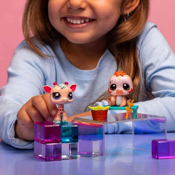 Littlest Pet Shop Minişler 2’li Figür Seti S2 - Zürafa Ve Tembel Hayvan 00586 - 2