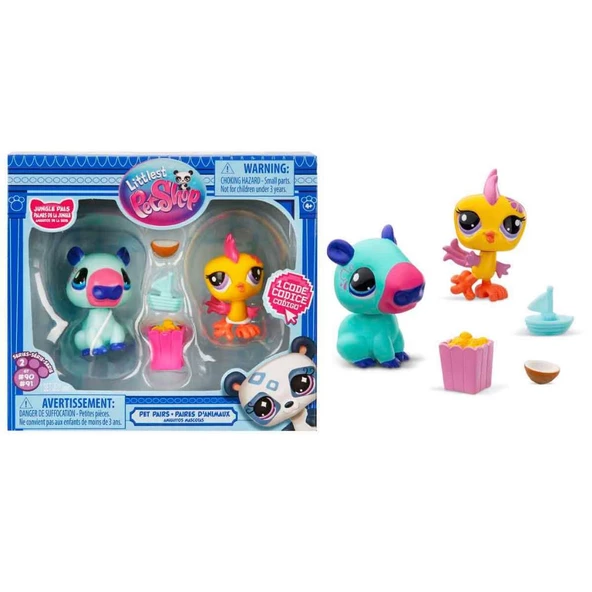 Littlest Pet Shop Minişler 2’li Figür Seti S2 - Kapibara Ve Kuş 00585