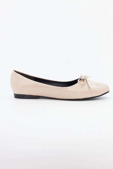 Kadın Babet Fiyonklu Bej Rugan 5335 Tam Kalıp - 8