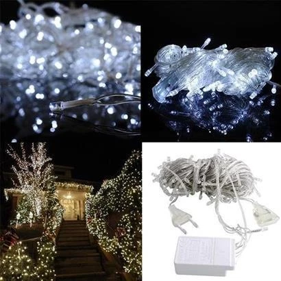 100 Ledli 8 Fonksiyonlu 10 Metre Led Aydınlatma Dekor Lambası (beyaz) - 5