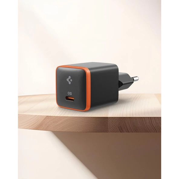 Spigen 30W USB-C Ultra Mini Hızlı Şarj Aleti Samsung PPS / Isı Düşürücü GaN Destekli Akım Korumalı Güç Adaptörü iPhone & Android & iPad & MacBook Type-C Black- ACH08448 - 7