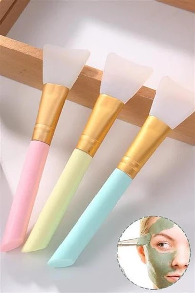 2li Silikon Temizlemesi Kolay Kullanılabilen Yüz Cilt Bakımı Maske Ve Krem Spatulası - 11