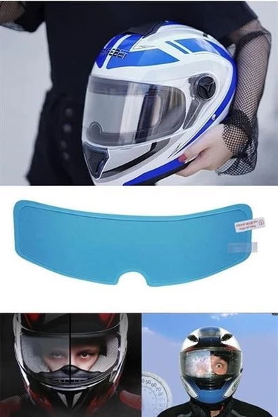 Buğu Önleyici Motosiklet Kaskı Vizörü Su Geçirmez Dayanıklı Çizik Koruma Lens Filmi - Resim 12
