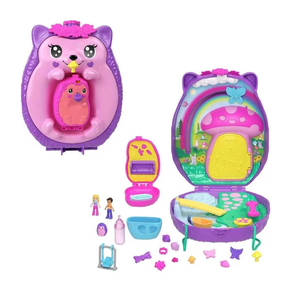 Polly Pocket Çanta Olabilen Micro Oyun Setleri - Hedgehog Mom And Baby GKJ63-JBJ91