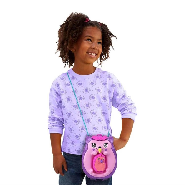 Polly Pocket Çanta Olabilen Micro Oyun Setleri - Hedgehog Mom And Baby GKJ63-JBJ91 - 2