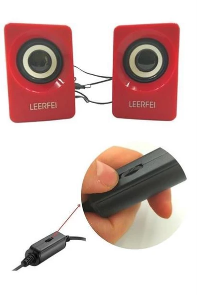 N62 1+1 Multimedia USB ve Jacklı Mini Hoparlör Yüksek Stereo Ses Sistemi - 9