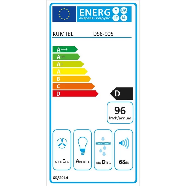 Kumtel DS6-905 Iİnox Panel Sürgülü Ankastre Aspiratör - 4