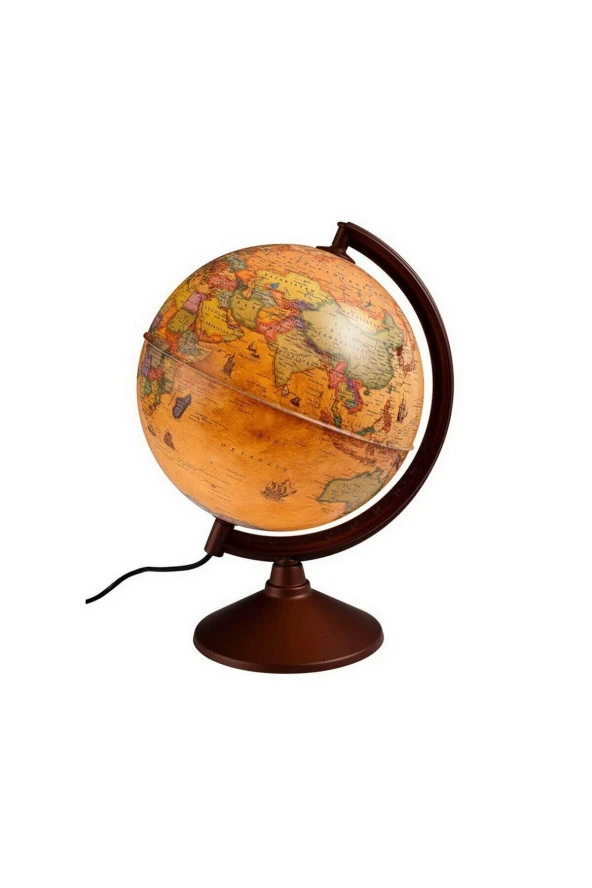 Gürbüz Globe Işıklı Antik Küre 26cm