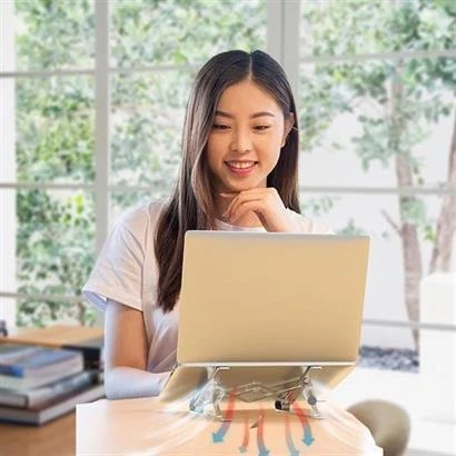 Ayarlanabilir Dizüstü Destek Tabanı Tamamen Katlanabilir Taşınabilir Laptop Yükseltici - 2