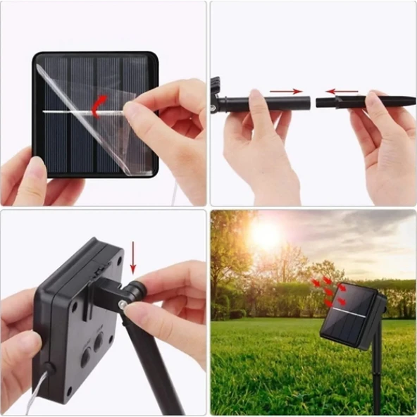 Solar 100 Ledli 12 Metre Bahçe Aydınlatma - 2