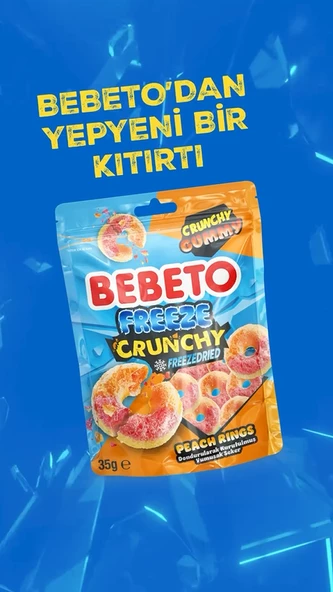 Bebeto Freeze Peach Rings 35g New