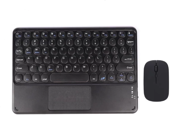 Honor Pad V8 BRT-W09 11" Uyumlu Kablosuz Bluetooth Şarjlı TouchPad'li Klavye Mouse Seti - Siyah