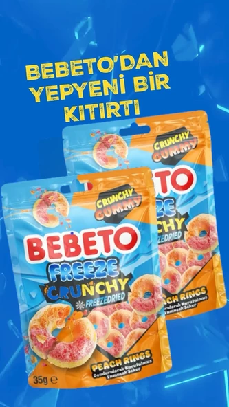 Bebeto Freeze Peach Rings 35g 2 Adet