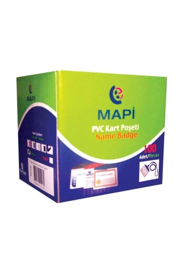 Mapi Pvc Kart Poşeti (54mm x 86mm) 100 Lü Beyaz (100 Lü Paket)