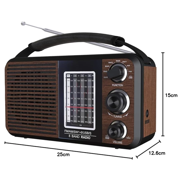 MAGİCVOİCE USR11 PORTATİF RADYO FM-USB-SD/MMC-AUX (88-108 FM FREKANS ARALIĞI) - 4