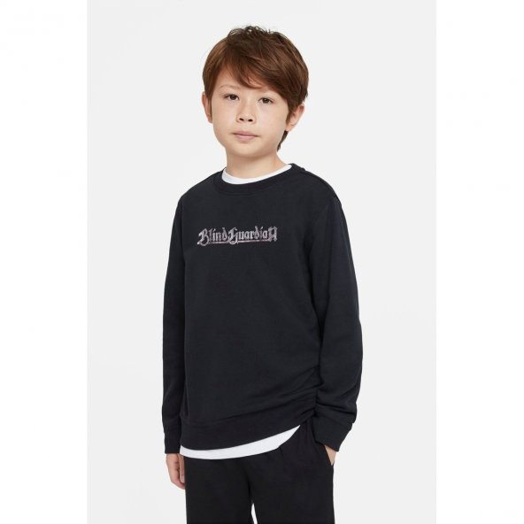 Blind Guardian Logo Font Rock Metal Baskılı Unisex Çocuk Siyah Sweatshirt