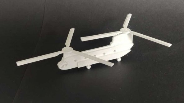Boeing CH-47 Chinook Yük Helikopteri Biblo Dekoratif Hediyelik Beyaz - 1