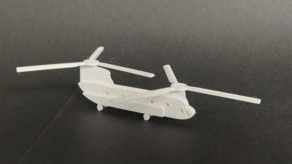 Boeing CH-47 Chinook Yük Helikopteri Biblo Dekoratif Hediyelik Beyaz - 3