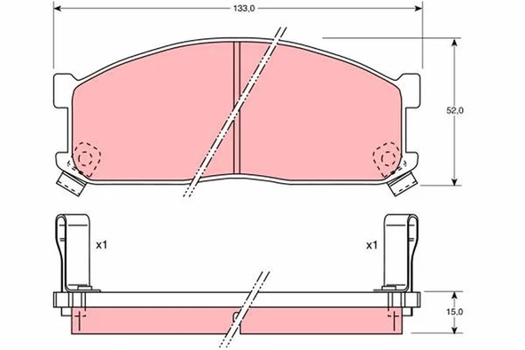 ÖN BALATA KIA BESTA 2.2D 96 BESTA 2.7D 99 MAZDA E2000 E2200 91-03