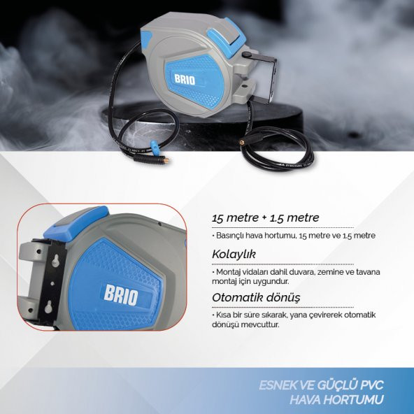 Brio Hava Hortumu Makaralı 15 M + 1 M 8X12 MM - 3