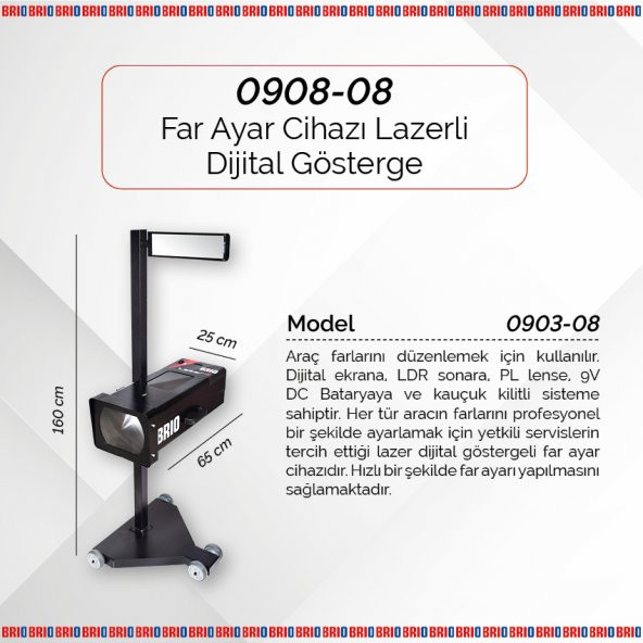 Brio Far Ayar Cihazı Lazerli Dijital Gösterge - 2