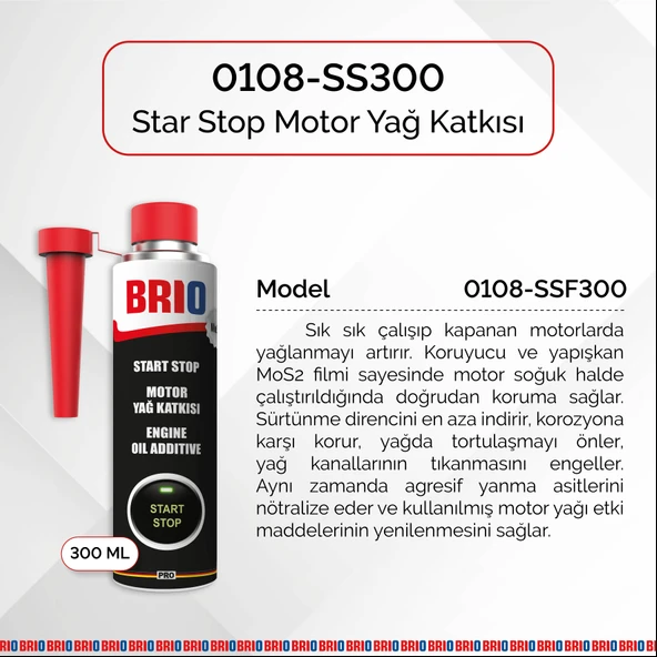 Brio Start Stop Motor Yağ Katkısı 300 Ml - 2