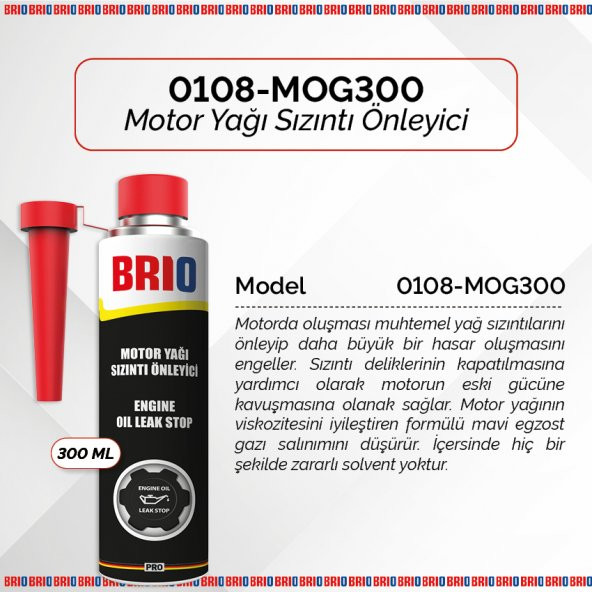 Brio Motor Yağ Sızıntı Önleyici 300 Ml - Resim 2