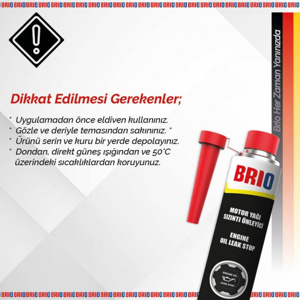 Brio Motor Yağ Sızıntı Önleyici 300 Ml - Resim 4