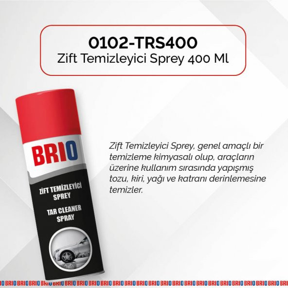 Brio Zift, Kir, Yağ ve Katran Temizleyici Sprey 400 Ml - 2