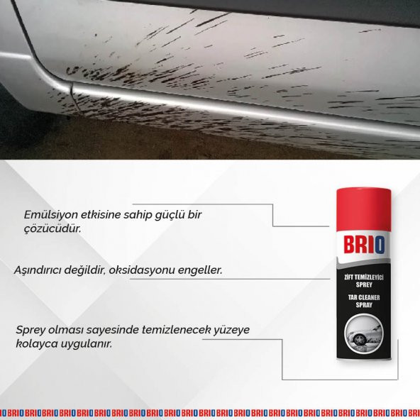 Brio Zift, Kir, Yağ ve Katran Temizleyici Sprey 400 Ml - 3