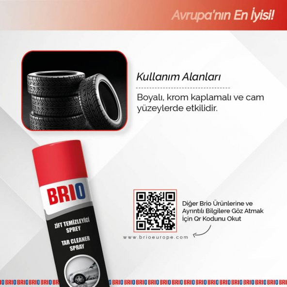 Brio Zift, Kir, Yağ ve Katran Temizleyici Sprey 400 Ml - 4
