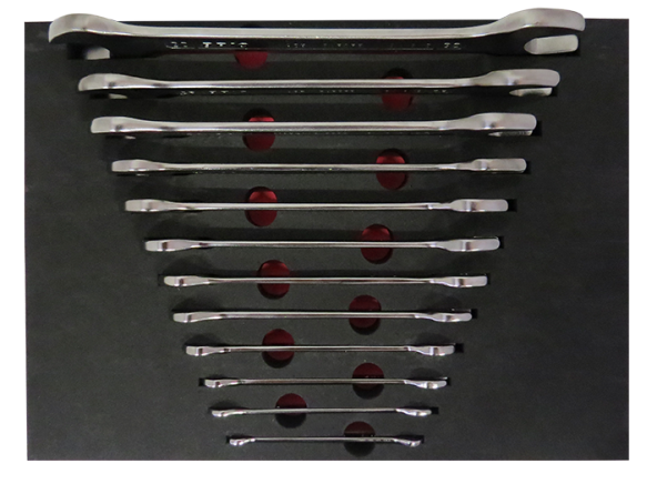 Brio Anahtar İki Ağız Set 12 Parça 6X7-30X32 Sünger Yataklı - 2