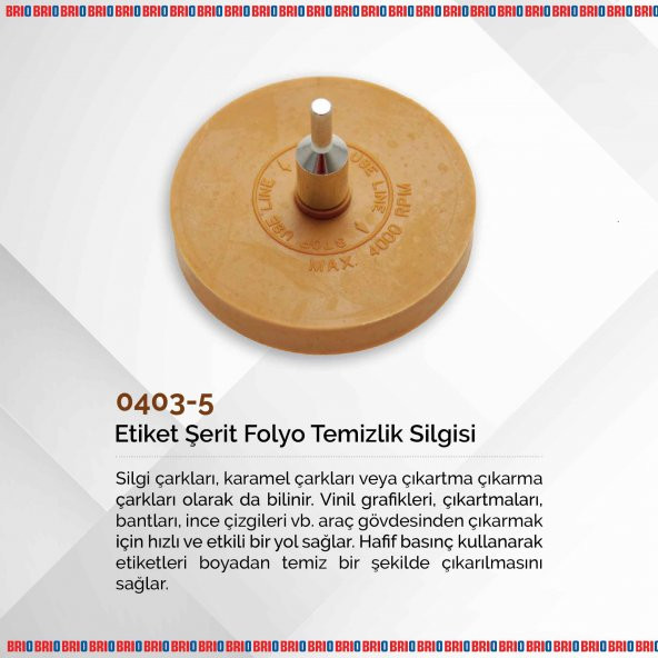 Brio Etiket Serit Folyo Temizlik Silgisi - 2
