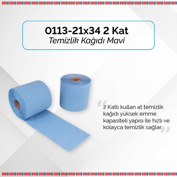 Brio Temizlik Kağıdı 21X34 2 Kat 500 Yaprak Mavi - 2