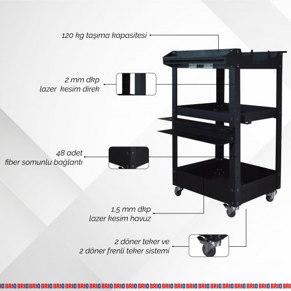 Brio Hareketli Temizlik Tezgahı Siyah - 3