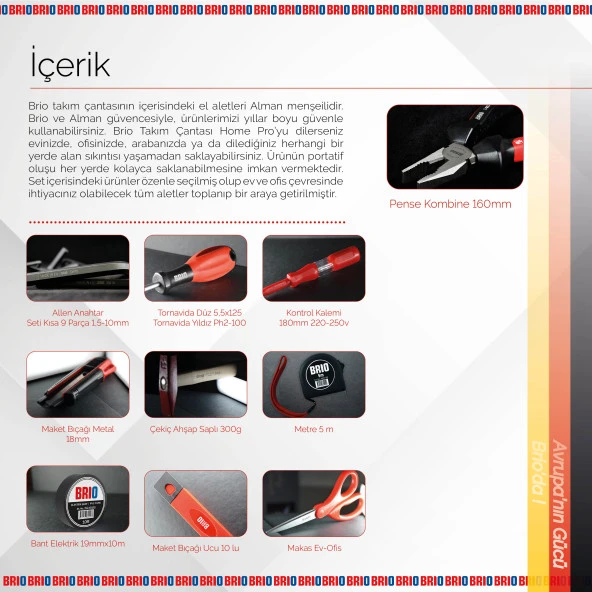 Brio Takım Çantası Pro Home Dolu - Resim 3