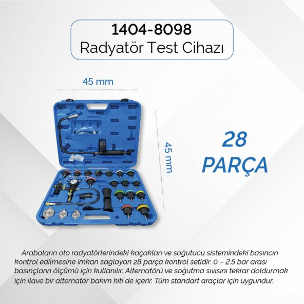 Brio Radyatör Test Cihazı 27 Parça - 4